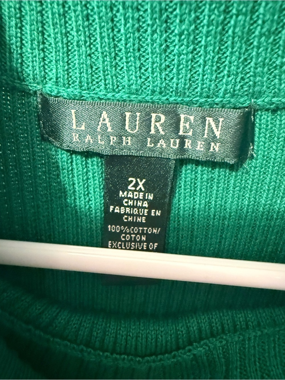 NWOT Ralph Lauren Green Ribbed Mock Neck Turtleneck Sweater - Picture 3 of 6
